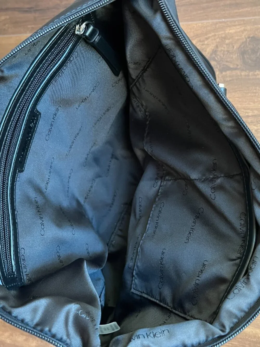 Calvin Klein Black tote bag office nylon computer lightweight travel work